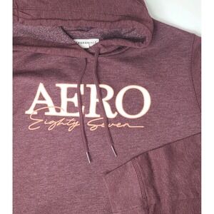 Aeropostale AERO Eighty Seven Hoodie Womens Medium Mauve Pullover Sweatshirt...